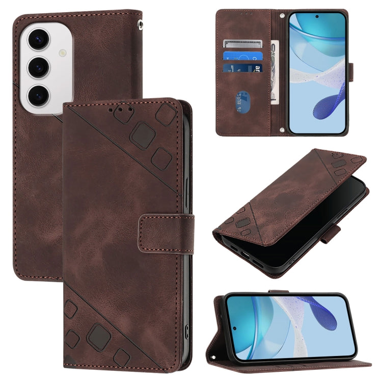 Custodia per telefono in pelle goffrata effetto pelle, For Samsung Galaxy S26 5G, For Samsung Galaxy S25 Edge 5G, For Samsung Galaxy S24 FE 5G