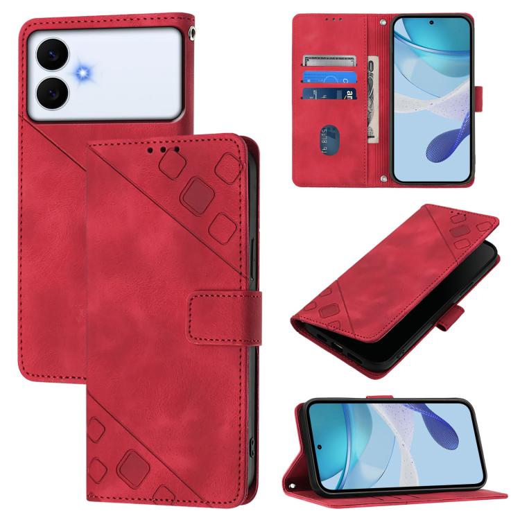 Custodia per telefono in pelle goffrata effetto pelle, For Galaxy S26 FE 5G, For Samsung Galaxy S26+ 5G, For Samsung Galaxy S26 Edge 5G, For Samsung Galaxy S26 Ultra 5G