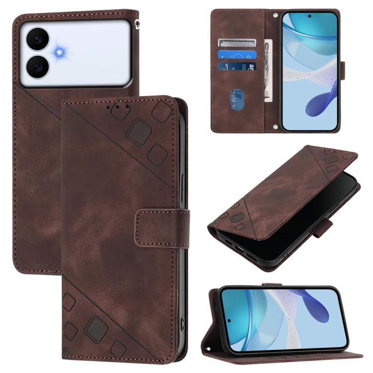Custodia per telefono in pelle goffrata effetto pelle, For Galaxy S26 FE 5G, For Samsung Galaxy S26+ 5G, For Samsung Galaxy S26 Edge 5G, For Samsung Galaxy S26 Ultra 5G