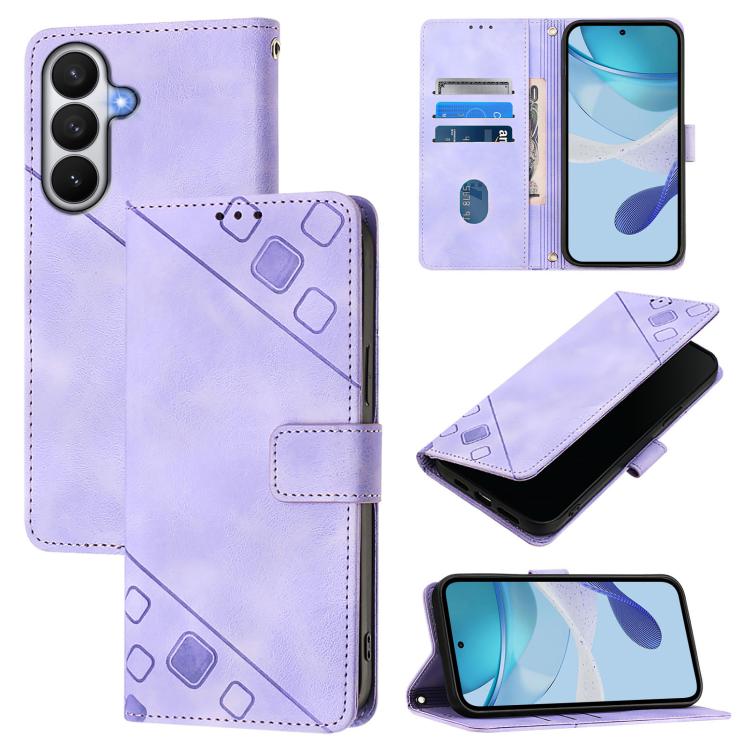 Custodia per telefono in pelle goffrata effetto pelle, For Samsung Galaxy S26 5G, For Samsung Galaxy S25 Edge 5G, For Samsung Galaxy S24 FE 5G