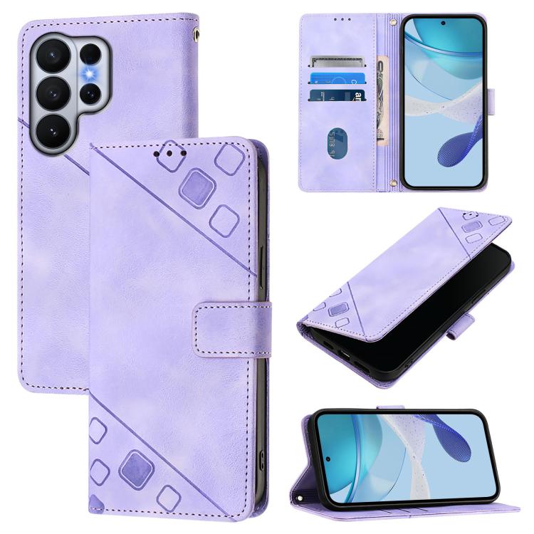 Custodia per telefono in pelle goffrata effetto pelle, For Galaxy S26 FE 5G, For Samsung Galaxy S26+ 5G, For Samsung Galaxy S26 Edge 5G, For Samsung Galaxy S26 Ultra 5G