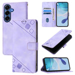Custodia per telefono in pelle goffrata effetto pelle, For Galaxy S26 FE 5G, For Samsung Galaxy S26+ 5G, For Samsung Galaxy S26 Edge 5G, For Samsung Galaxy S26 Ultra 5G