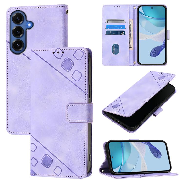 Custodia per telefono in pelle goffrata effetto pelle, For Galaxy S26 FE 5G, For Samsung Galaxy S26+ 5G, For Samsung Galaxy S26 Edge 5G, For Samsung Galaxy S26 Ultra 5G