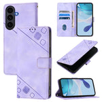 Custodia per telefono in pelle goffrata effetto pelle, For Galaxy S26 FE 5G, For Samsung Galaxy S26+ 5G, For Samsung Galaxy S26 Edge 5G, For Samsung Galaxy S26 Ultra 5G