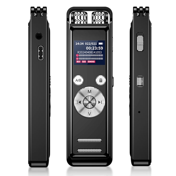 ZD43B Registratore vocale omnidirezionale con doppio microfono e riduzione intelligente del rumore, 32GB, 64GB
