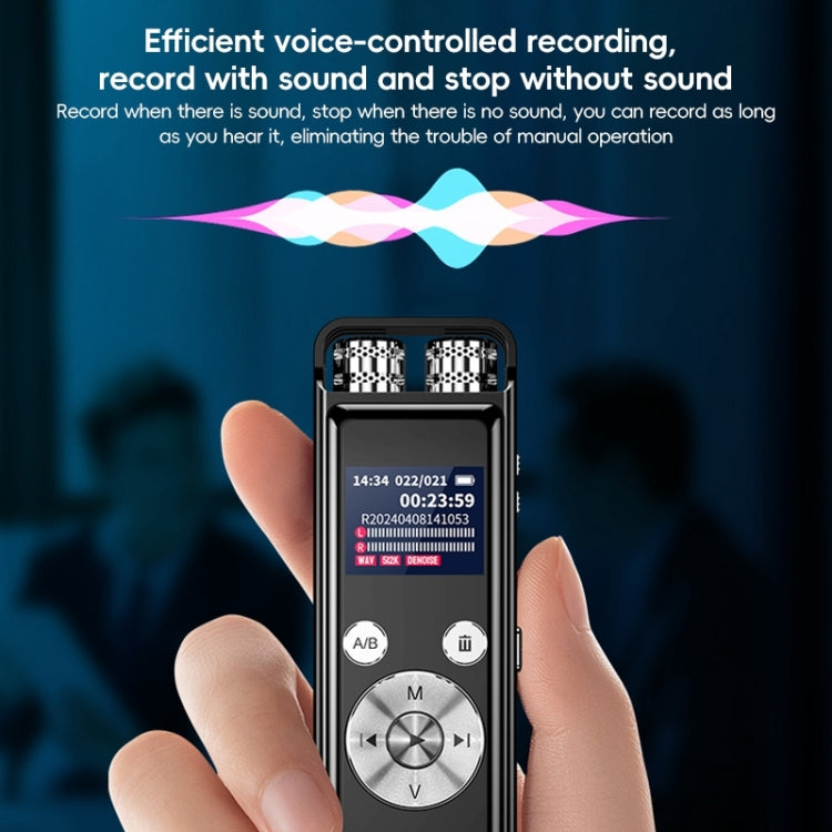 ZD43B Registratore vocale omnidirezionale con doppio microfono e riduzione intelligente del rumore, 32GB, 64GB