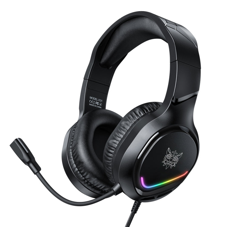 Cuffie da gioco ONIKUMA X31 USB/3,5 mm cablate RGB con microfono, lunghezza cavo: 2,2 m, X31