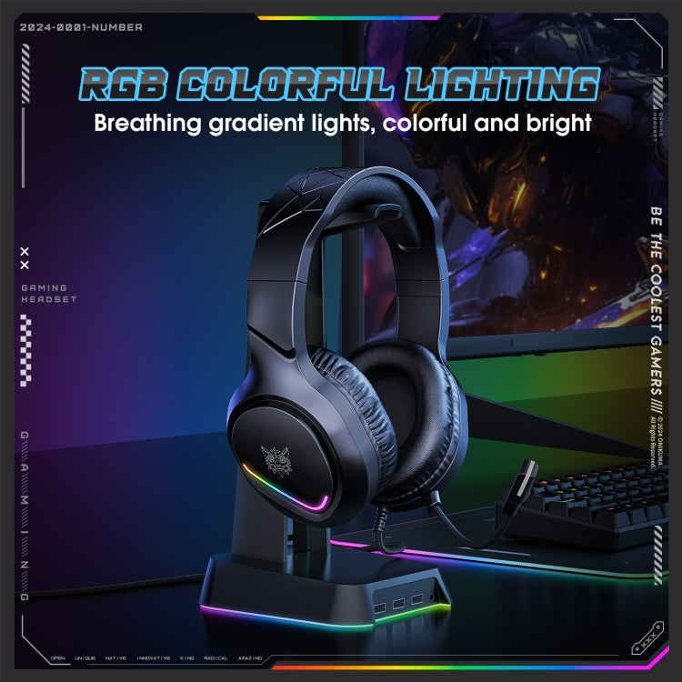 Cuffie da gioco ONIKUMA X31 USB/3,5 mm cablate RGB con microfono, lunghezza cavo: 2,2 m, X31
