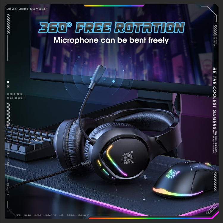 Cuffie da gioco ONIKUMA X31 USB/3,5 mm cablate RGB con microfono, lunghezza cavo: 2,2 m, X31