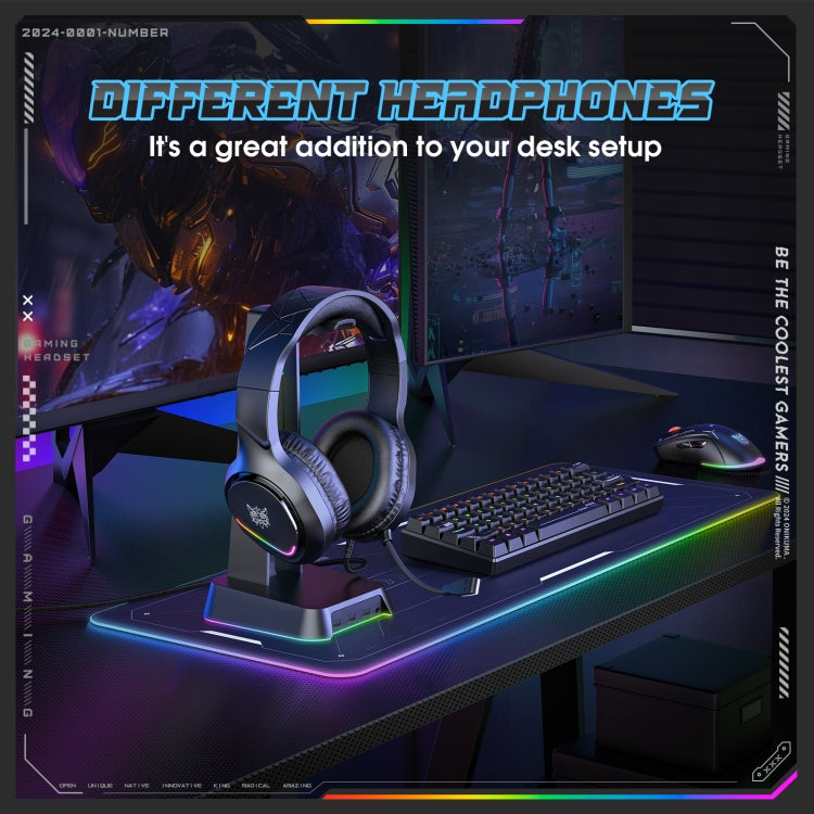 Cuffie da gioco ONIKUMA X31 USB/3,5 mm cablate RGB con microfono, lunghezza cavo: 2,2 m, X31