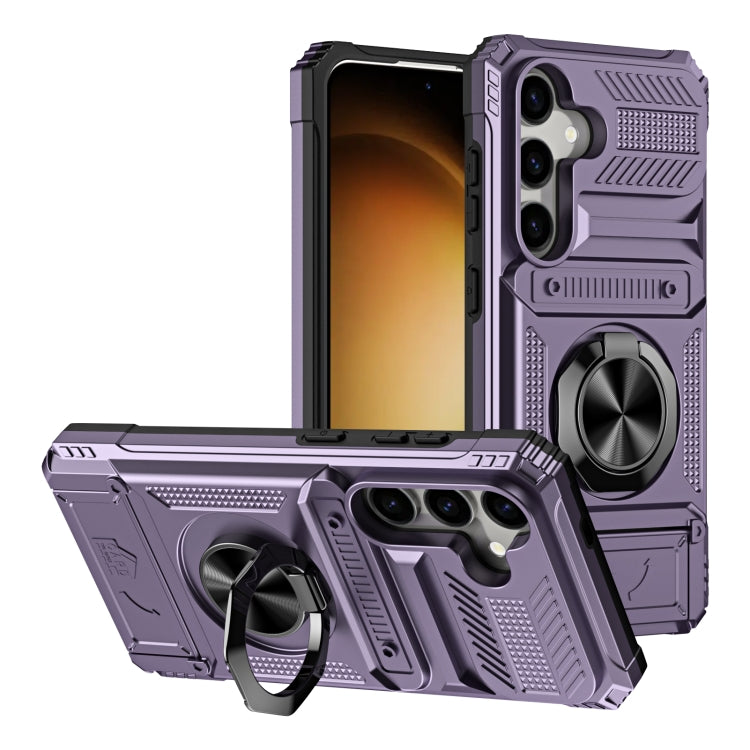 Custodia antiurto per telefono con supporto ad anello in metallo in TPU ibrido per PC, For Samsung Galaxy S23 FE 5G, For Samsung Galaxy S23+ 5G, For Samsung Galaxy S23 5G