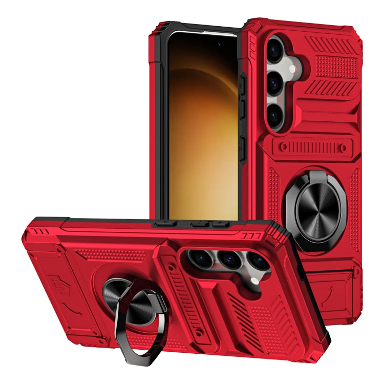 Custodia antiurto per telefono con supporto ad anello in metallo in TPU ibrido per PC, For Samsung Galaxy S23 FE 5G, For Samsung Galaxy S23+ 5G, For Samsung Galaxy S23 5G