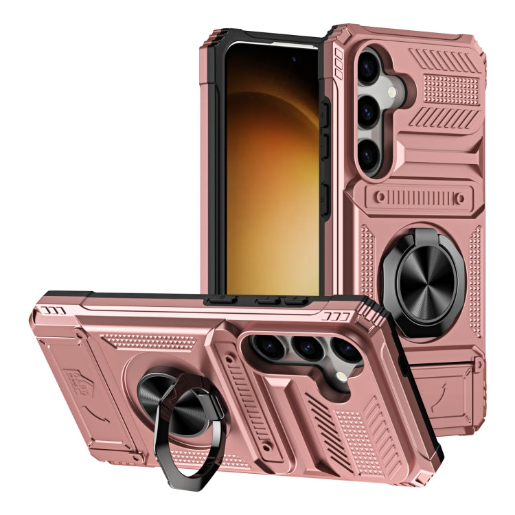 Custodia antiurto per telefono con supporto ad anello in metallo in TPU ibrido per PC, For Samsung Galaxy S23 FE 5G, For Samsung Galaxy S23+ 5G, For Samsung Galaxy S23 5G