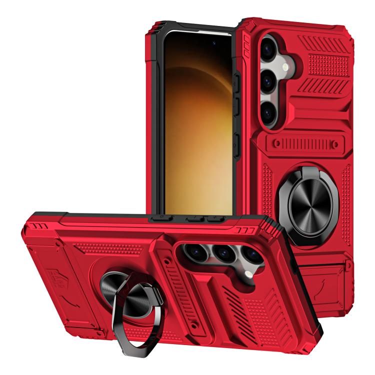 Custodia antiurto per telefono con supporto ad anello in metallo in TPU ibrido per PC, For Samsung Galaxy S26+ 5G, For Samsung Galaxy S26 Ultra 5G, For Samsung Galaxy S26 5G, For Samsung Galaxy S25 Ultra 5G
