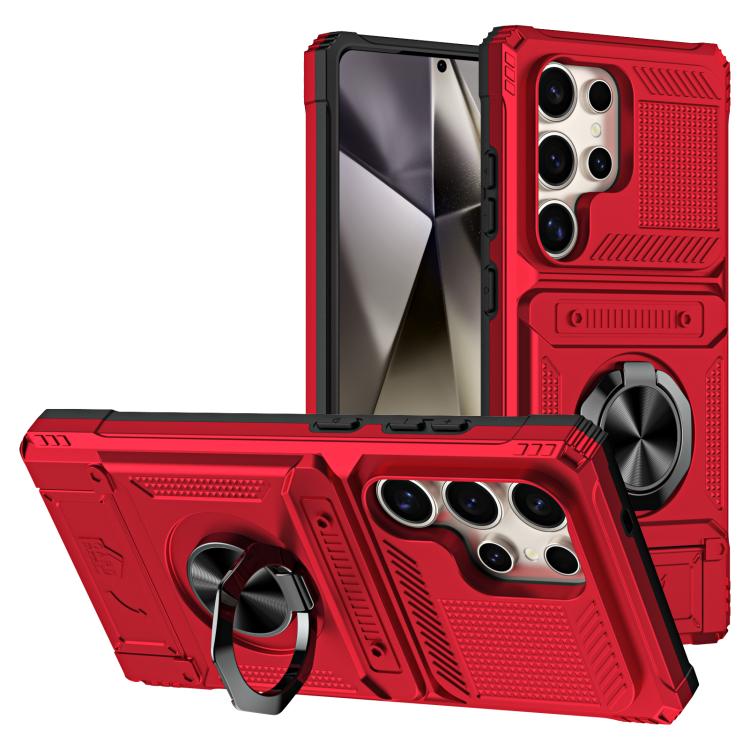 Custodia antiurto per telefono con supporto ad anello in metallo in TPU ibrido per PC, For Samsung Galaxy S26+ 5G, For Samsung Galaxy S26 Ultra 5G, For Samsung Galaxy S26 5G, For Samsung Galaxy S25 Ultra 5G