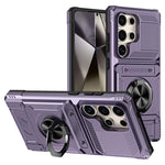 Custodia antiurto per telefono con supporto ad anello in metallo in TPU ibrido per PC, For Samsung Galaxy S26+ 5G, For Samsung Galaxy S26 Ultra 5G, For Samsung Galaxy S26 5G, For Samsung Galaxy S25 Ultra 5G