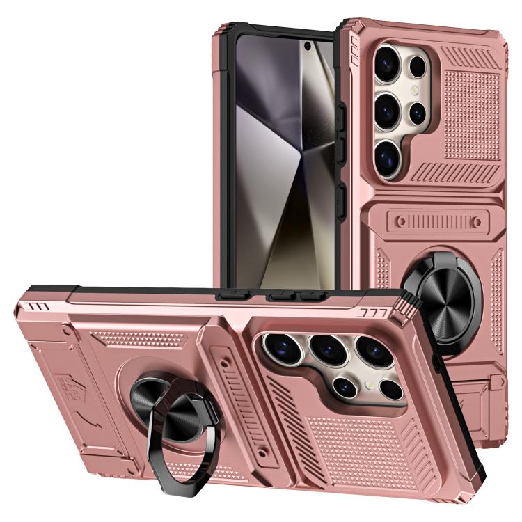 Custodia antiurto per telefono con supporto ad anello in metallo in TPU ibrido per PC, For Samsung Galaxy S26+ 5G, For Samsung Galaxy S26 Ultra 5G, For Samsung Galaxy S26 5G, For Samsung Galaxy S25 Ultra 5G