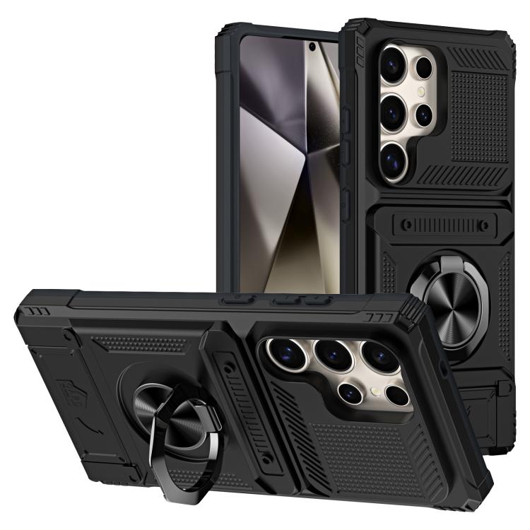 Custodia antiurto per telefono con supporto ad anello in metallo in TPU ibrido per PC, For Samsung Galaxy S26+ 5G, For Samsung Galaxy S26 Ultra 5G, For Samsung Galaxy S26 5G, For Samsung Galaxy S25 Ultra 5G