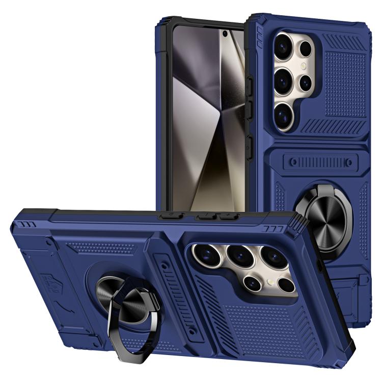Custodia antiurto per telefono con supporto ad anello in metallo in TPU ibrido per PC, For Samsung Galaxy S26+ 5G, For Samsung Galaxy S26 Ultra 5G, For Samsung Galaxy S26 5G, For Samsung Galaxy S25 Ultra 5G