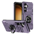 Custodia antiurto per telefono con supporto ad anello in metallo in TPU ibrido per PC, For Samsung Galaxy S26+ 5G, For Samsung Galaxy S26 Ultra 5G, For Samsung Galaxy S26 5G, For Samsung Galaxy S25 Ultra 5G
