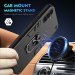 Custodia per telefono con supporto ad anello in metallo antiurto, For Samsung Galaxy A36, For Samsung Galaxy A06