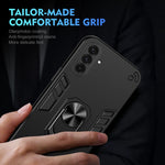 Custodia per telefono con supporto ad anello in metallo antiurto, For Samsung Galaxy A36, For Samsung Galaxy A06