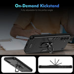 Custodia per telefono con supporto ad anello in metallo antiurto, For Samsung Galaxy A36, For Samsung Galaxy A06