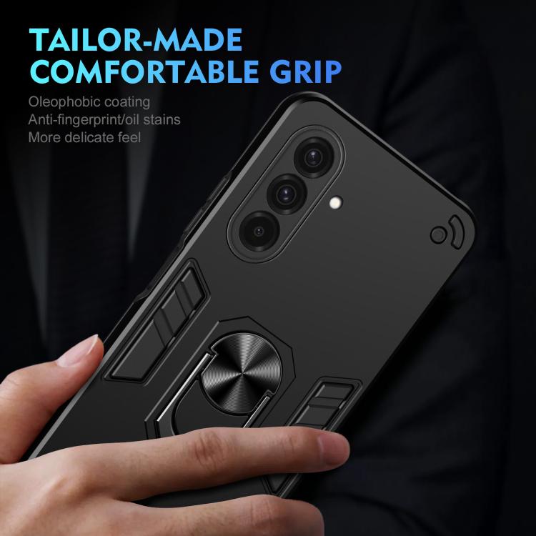 Custodia per telefono con supporto ad anello in metallo antiurto, For Samsung Galaxy A37 5G, For Samsung Galaxy S25 FE 5G, For Samsung Galaxy A07 4G, For Samsung Galaxy A17 5G, For Samsung Galaxy S25 Edge 5G, For Samsung Galaxy A06 5G                  ...