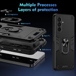 Custodia per telefono con supporto ad anello in metallo antiurto, For Samsung Galaxy A37 5G, For Samsung Galaxy S25 FE 5G, For Samsung Galaxy A07 4G, For Samsung Galaxy A17 5G, For Samsung Galaxy S25 Edge 5G, For Samsung Galaxy A06 5G                  ...