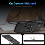 Custodia per telefono con supporto ad anello in metallo antiurto, For Samsung Galaxy S26+ 5G, For Samsung Galaxy S26 Ultra 5G, For Samsung Galaxy S26 5G, For Samsung Galaxy S24 FE 5G