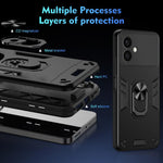 Custodia per telefono con supporto ad anello in metallo antiurto, For Samsung Galaxy S26+ 5G, For Samsung Galaxy S26 Ultra 5G, For Samsung Galaxy S26 5G, For Samsung Galaxy S24 FE 5G