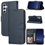 Custodia per telefono in pelle con motivo a gatto felice in rilievo, For Samsung Galaxy S25 Ultra 5G, For Samsung Galaxy S24 FE 5G