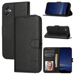 Custodia per telefono in pelle con motivo a gatto felice in rilievo, For Samsung Galaxy A16 5G Global, For Samsung Galaxy A06 4G Global