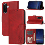 Custodia per telefono in pelle con motivo a gatto felice in rilievo, For Galaxy A27 5G, For Samsung Galaxy A26 5G / A17 5G, For Samsung Galaxy A56 5G, For Samsung Galaxy A36 5G