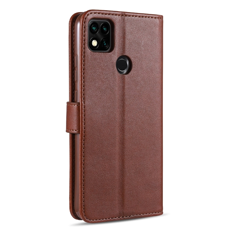 Custodia in pelle a conchiglia orizzontale con struttura in pelle di pecora AZNS con supporto, slot per carte e portafoglio, For Xiaomi Redmi 9C