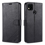Custodia in pelle a conchiglia orizzontale con struttura in pelle di pecora AZNS con supporto, slot per carte e portafoglio, For Xiaomi Redmi 9C
