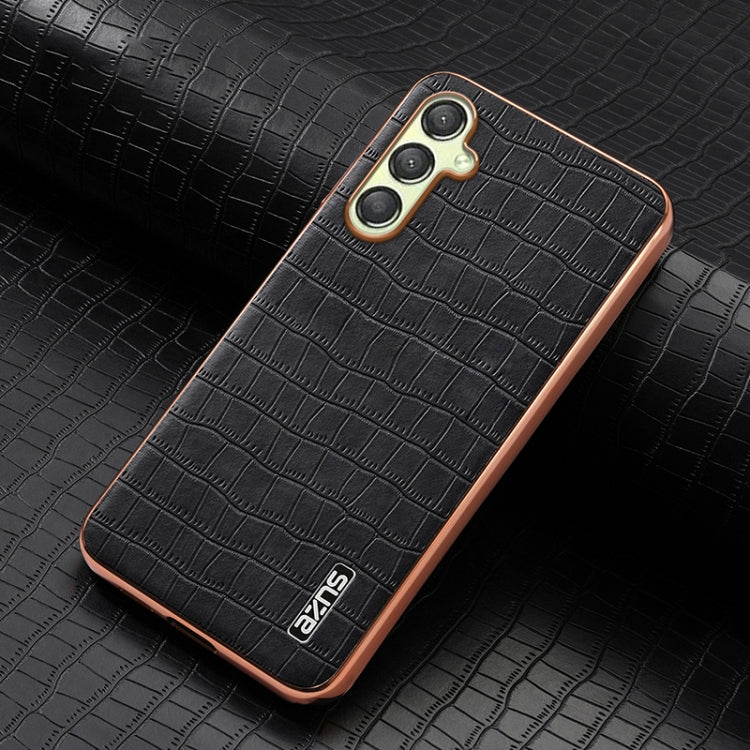 Custodia per telefono con copertura totale AZNS con struttura elettrolitica e texture coccodrillo, For Samsung Galaxy A16 5G, For Samsung Galaxy A06 4G