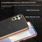 Custodia per telefono con copertura totale AZNS con struttura elettrolitica e texture coccodrillo, For Samsung Galaxy A16 5G, For Samsung Galaxy A06 4G
