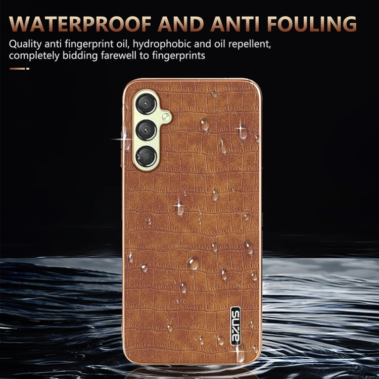 Custodia per telefono con copertura totale AZNS con struttura elettrolitica e texture coccodrillo, For Samsung Galaxy A16 5G, For Samsung Galaxy A06 4G