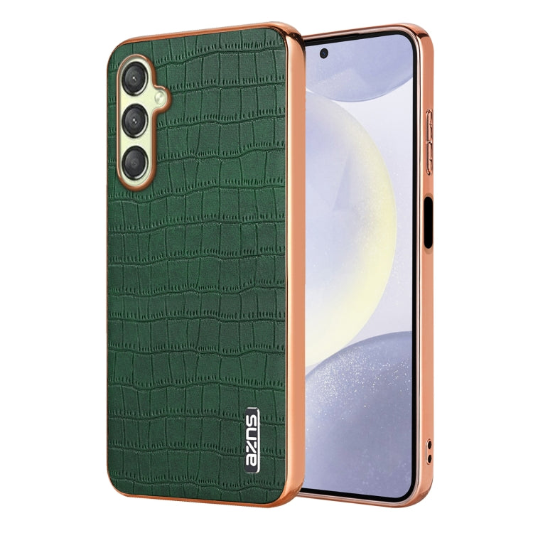 Custodia per telefono con copertura totale AZNS con struttura elettrolitica e texture coccodrillo, For Samsung Galaxy A16 5G, For Samsung Galaxy A06 4G