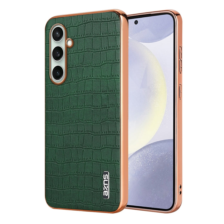 Custodia per telefono con copertura totale AZNS con struttura elettrolitica e texture coccodrillo, For Galaxy A27 5G, For Samsung Galaxy A56 5G, For Samsung Galaxy A26 5G, For Samsung Galaxy A36