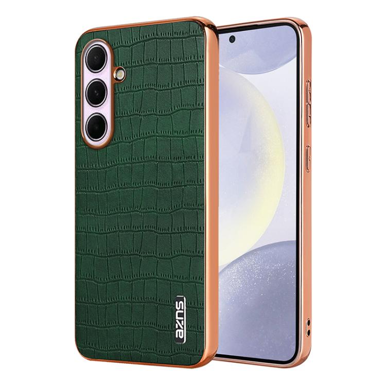 Custodia per telefono con copertura totale AZNS con struttura elettrolitica e texture coccodrillo, For Galaxy A27 5G, For Samsung Galaxy A56 5G, For Samsung Galaxy A26 5G, For Samsung Galaxy A36