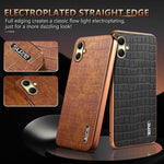 Custodia per telefono con copertura totale AZNS con struttura elettrolitica e texture coccodrillo, For Galaxy A07 / A08 5G / 4G, For Galaxy A17 4G / 5G / A18 5G / 4G, For Samsung Galaxy A57 5G, For Samsung Galaxy A37 5G