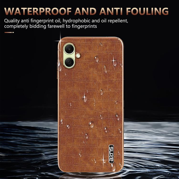 Custodia per telefono con copertura totale AZNS con struttura elettrolitica e texture coccodrillo, For Galaxy A07 / A08 5G / 4G, For Galaxy A17 4G / 5G / A18 5G / 4G, For Samsung Galaxy A57 5G, For Samsung Galaxy A37 5G