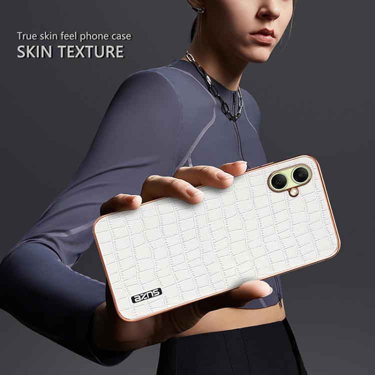 Custodia per telefono con copertura totale AZNS con struttura elettrolitica e texture coccodrillo, For Galaxy A07 / A08 5G / 4G, For Galaxy A17 4G / 5G / A18 5G / 4G, For Samsung Galaxy A57 5G, For Samsung Galaxy A37 5G