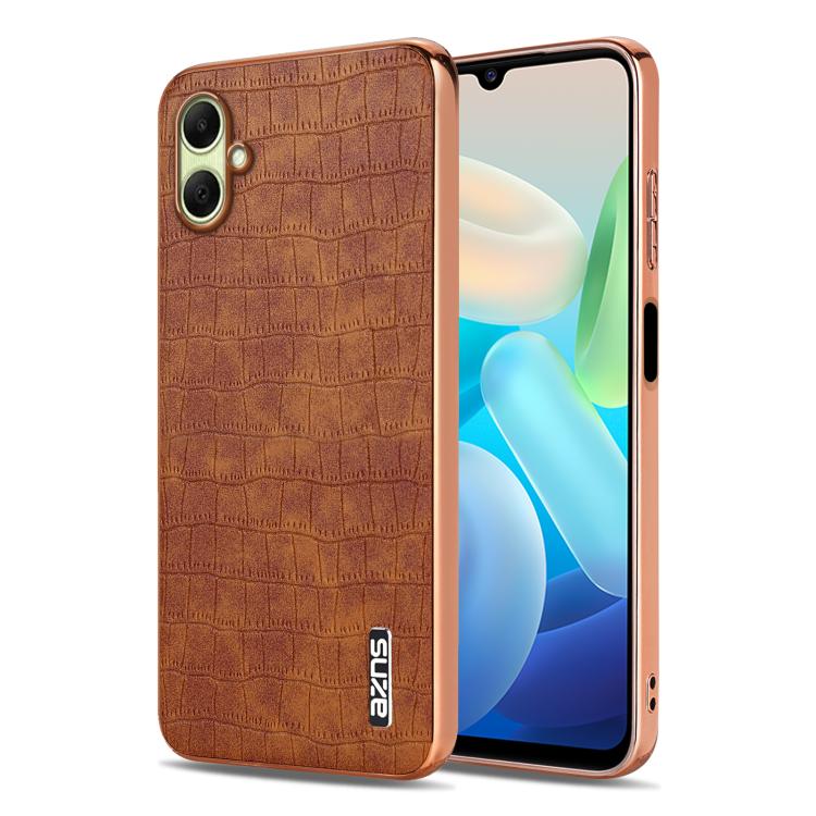 Custodia per telefono con copertura totale AZNS con struttura elettrolitica e texture coccodrillo, For Galaxy A07 / A08 5G / 4G, For Galaxy A17 4G / 5G / A18 5G / 4G, For Samsung Galaxy A57 5G, For Samsung Galaxy A37 5G