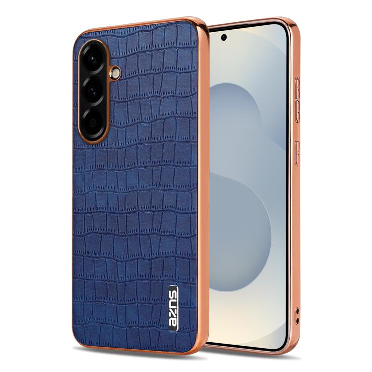 Custodia per telefono con copertura totale AZNS con struttura elettrolitica e texture coccodrillo, For Galaxy A07 / A08 5G / 4G, For Galaxy A17 4G / 5G / A18 5G / 4G, For Samsung Galaxy A57 5G, For Samsung Galaxy A37 5G
