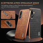 Custodia per telefono con copertura totale AZNS con struttura elettrolitica e texture coccodrillo, For Galaxy A27 5G, For Samsung Galaxy A56 5G, For Samsung Galaxy A26 5G, For Samsung Galaxy A36