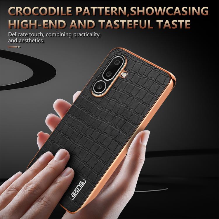 Custodia per telefono con copertura totale AZNS con struttura elettrolitica e texture coccodrillo, For Galaxy A27 5G, For Samsung Galaxy A56 5G, For Samsung Galaxy A26 5G, For Samsung Galaxy A36