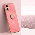 Custodia antiurto in TPU con bordo dorato placcato 6D dritto XINLI con supporto ad anello, For Galaxy A57 5G, For Galaxy A37 5G, For Galaxy A07 5G